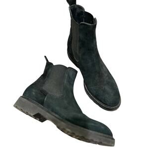Cordani Made In Italy Black Chelsea Suede Booties Sz 7 (EU 38)